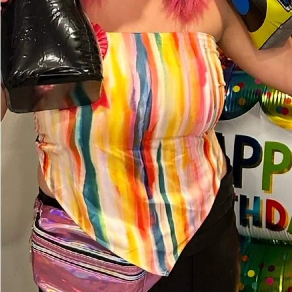 Dynamite Multicolor Striped Top - Picture 4 of 4